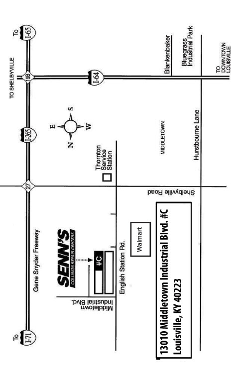 Senn's of Middletown Map